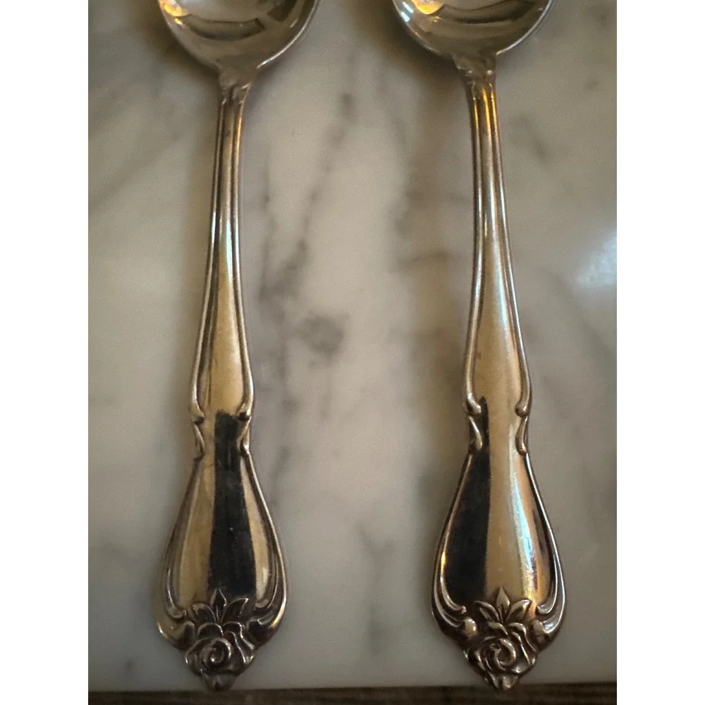 Oneida 1881 Rogers Arbor Rose True Rose Stainless Flatware Set 15pc  1967